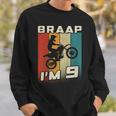 キッズ Braap I'm 9 ダートバイク 誕生日 9 Mx 9歳の誕生日 モトクロス スウェットシャツ 彼への贈り物