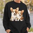 コーギー子犬 長袖tシャツ スウェットシャツ 彼への贈り物