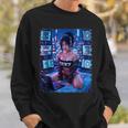 セクシーガールグラフィックtシャツ 1337 サイバーパンク ハッカーガール スウェットシャツ 彼への贈り物