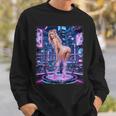 セクシーガールグラフィックtシャツ サイバーパンク ピンナップガールダンサー スウェットシャツ 彼への贈り物