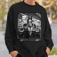 セクシーガールグラフィックtシャツ セクシーピンナップモデル&エキゾチックカーb&W 長袖tシャツ スウェットシャツ 彼への贈り物