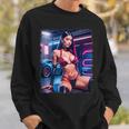 セクシーガールグラフィックtシャツ セクシーラティーナビキニモデル&スポーツカー スウェットシャツ 彼への贈り物
