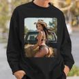 セクシーガールグラフィックtシャツ カウガールピンナップガール 2 スウェットシャツ 彼への贈り物