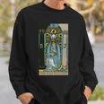 タロットカード The High Priestess ビンテージカード2 長袖tシャツ スウェットシャツ 彼への贈り物