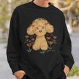 トイプードル かわいい いぬ 子犬 ペット おもしろ 動物 アート イラスト 長袖tシャツ スウェットシャツ 彼への贈り物