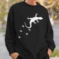 トカゲの跡 クライミング ヤモリ テラリウム 爬虫類 オーナー 長袖tシャツ スウェットシャツ 彼への贈り物