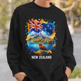 ニュージーランド国旗 旅行 お土産 ニュージーランド人 Nz キウイバード 長袖tシャツ スウェットシャツ 彼への贈り物