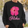 ハイビスカス Aloha アロハ《赤》（ハワイ・南国・フラダンス）夏 かわいい スウェットシャツ 彼への贈り物