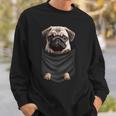 パグ 面白いtシャツ イヌ ポケット わんこ メンズ 犬好き グッズ かわいい おもしろ 面白い 服 ネタ 長袖tシャツ スウェットシャツ 彼への贈り物