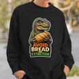 パンと絶滅を避ける恐竜ケトユーモア。 長袖tシャツ スウェットシャツ 彼への贈り物