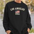 ビンテージ ロサンゼルス アメリカ アメリカ 国旗 La クール お土産 レトロ 長袖tシャツ スウェットシャツ 彼への贈り物
