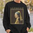 フェルメール 真珠の耳飾りの少女 面白いtシャツ 絵画 アート メンズ 面白い 服 美術 グッズ 油彩画 長袖tシャツ スウェットシャツ 彼への贈り物