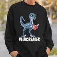 ベロシアダー ベロキラプトル 恐竜 読書 本好き スウェットシャツ 彼への贈り物