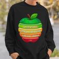リンゴの力シリーズ リンゴのエネルギー リンゴ スライス 充電 バッテリー 残量 おもしろみ ユニーク 長袖tシャツ スウェットシャツ 彼への贈り物