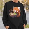 レッサーパンダ ラーメン かわいいレッサーパンダ スウェットシャツ 彼への贈り物