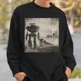 ロボットの行進、Sf、ロボット 長袖tシャツ スウェットシャツ 彼への贈り物