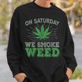 土曜日はwemoke Weeed-鈍いジョイントガンジャディスペンサリーアート スウェットシャツ 彼への贈り物