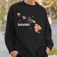 地図 ヴィンテージ お土産 ハワイ諸島 スウェットシャツ 彼への贈り物