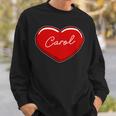 手描きのハートキャロル ファーストネーム ハート I Love Carol スウェットシャツ 彼への贈り物