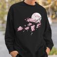 桜の木と月 日本の美しい桜 春 スウェットシャツ 彼への贈り物