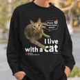 猫と暮らしています Cat Uzuraバージョン スウェットシャツ 彼への贈り物