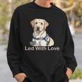 自閉症啓発サポート犬ラブラドールのニューロダイバーシティ 長袖tシャツ スウェットシャツ 彼への贈り物