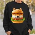 面白いtシャツ 柴犬 犬 イヌ ハンバーガー メンズ 犬好き グッズ かわいい おもしろ 面白い 服 ネタ 長袖tシャツ スウェットシャツ 彼への贈り物