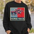 面白いtシャツ 馬tシャツ 競馬 馬 レース 乗馬 ジョッキー メンズ おもしろ 面白い グッズ ネタ 男性用 レトロ 長袖tシャツ スウェットシャツ 彼への贈り物