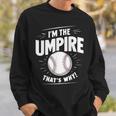 面白い野球審判シャツ メンズ I Am The Umpire スウェットシャツ 彼への贈り物
