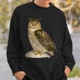 鳥 面白いtシャツ フクロウ ミミズク バードウォッチング 服 メンズ おもしろ グッズ 面白い おしゃれ スウェットシャツ 彼への贈り物