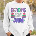 Back To School Book Reader Reading Is My Jam Bookworm Raglan Baseball Tee Sweatshirt Gifts for Him