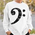 Bass Clef ビンテージブラック左 ベースプレイヤー 長袖tシャツ スウェットシャツ 彼への贈り物