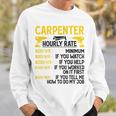 メンズ Carpenter Hourly Rate For Woodworker Carpenter Retro スウェットシャツ 彼への贈り物