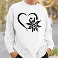 Edelweiss フラワーマウンテン Edelweiß フラワーハート Edelweiß 長袖tシャツ スウェットシャツ 彼への贈り物