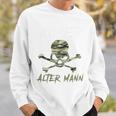 Evil Old Man 迷彩スカルバックプリント スウェットシャツ 彼への贈り物
