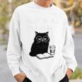 First Of All I’m A Delight Cute Cat Books Coffee Humor Sweatshirt Gifts for Him