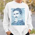 Glitschika s ニコラ・テスライラストtシャツ スウェットシャツ 彼への贈り物