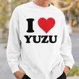 I Heart ゆず ファーストネーム I Love パーソナライズ スウェットシャツ 彼への贈り物