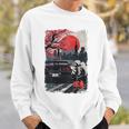 Jdm ドリフトレーシングカー 日本桜アート 背面 スウェットシャツ 彼への贈り物