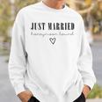 Just Married、ハネムーンバウンドtシャツ、ウェディングギフト スウェットシャツ 彼への贈り物
