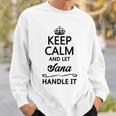 Keep Calm And Letana Handle It 面白い名前ギフト スウェットシャツ 彼への贈り物