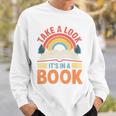 Take A Look It's In A Book Retro Reading Book Lover Premium Tri-Blend Sweatshirt Gifts for Him
