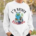 Monster Love Reading Animal Book Lover I'd Rather Be Reading Raglan Baseball Tee Sweatshirt Gifts for Him Monster Love Reading Animal Book Lover I'd Rather Be Reading Raglan Baseball Tee Sweatshirt Gifts for Him