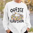 Officeurvivor かわいいアヒルの付箋 ユーモア 長袖tシャツ スウェットシャツ 彼への贈り物