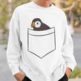 Puffin In The Pocketeabird Iceland Pocket Puffin スウェットシャツ 彼への贈り物