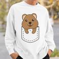 Quokka In Pocket かわいいクオッカ 胸ポケットクオッカ スウェットシャツ 彼への贈り物