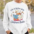 I Still Read Children’s Books Cute Duck Reading Book Lover Sweatshirt Gifts for Him