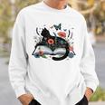 Retro Cute Cat Floral Book Librarian Vintage Floral Cat Book Sweatshirt Gifts for Him Retro Cute Cat Floral Book Librarian Vintage Floral Cat Book Sweatshirt Gifts for Him