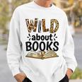 Wild About Books Booklover & Bibliophile Sweatshirt Gifts for Him