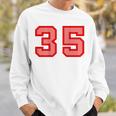 クールなレトロなレタリングジャージバックナンバー35 Thirtyfive スウェットシャツ 彼への贈り物
